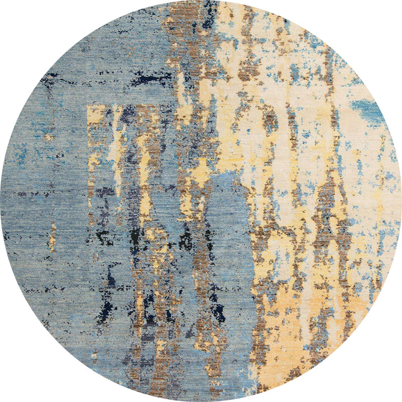 Abstract Indoor Rug, Round 5'