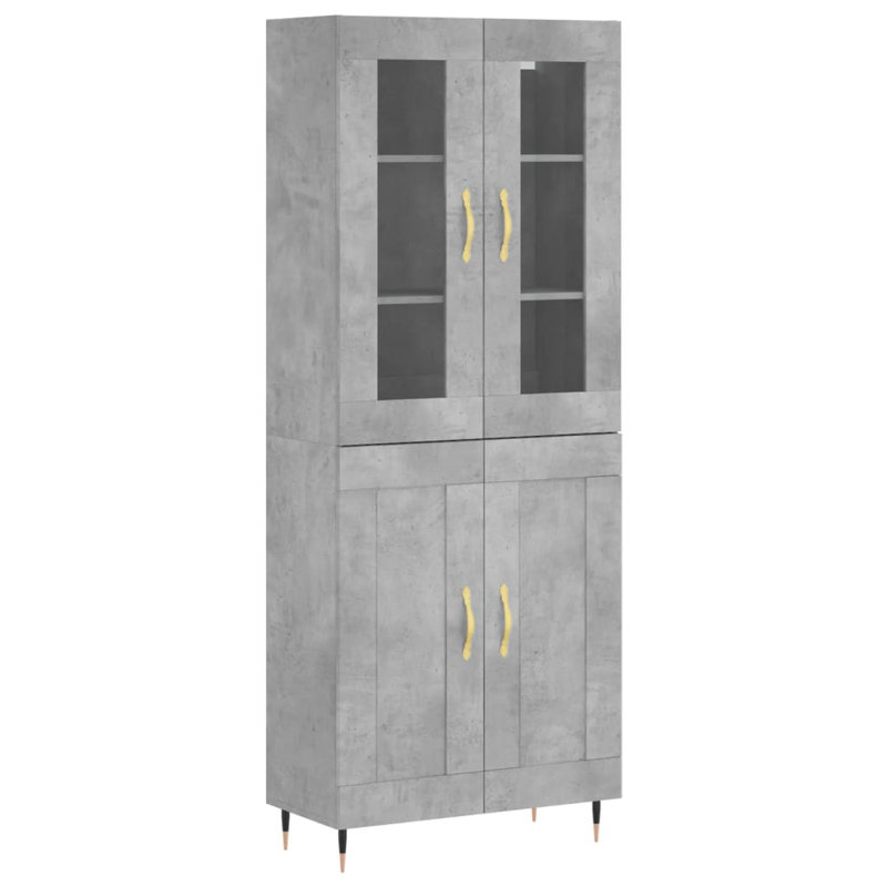 Pontus 69.5cm Sideboard, Concrete Grey