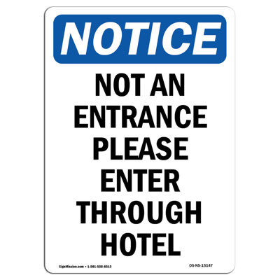 Not an Entrance Please Enter Through Sign