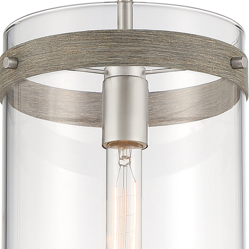 Charvic 1 - Light Single Pendant, Brushed Nickel, Light Gray
