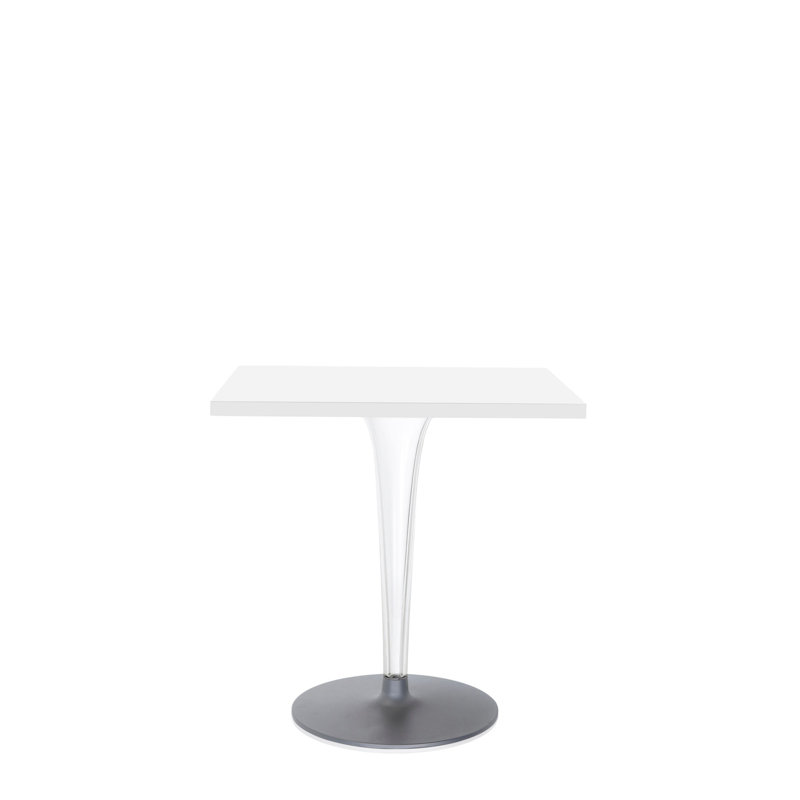 Top Top Coffee Table, 28.5" H x 24" L x 24" W, White Melamine
