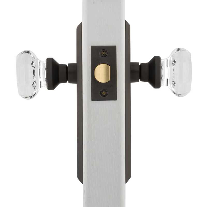 New York Plate with Waldorf Door Knob, Oil-Rubbed Bronze, 2-3/8"