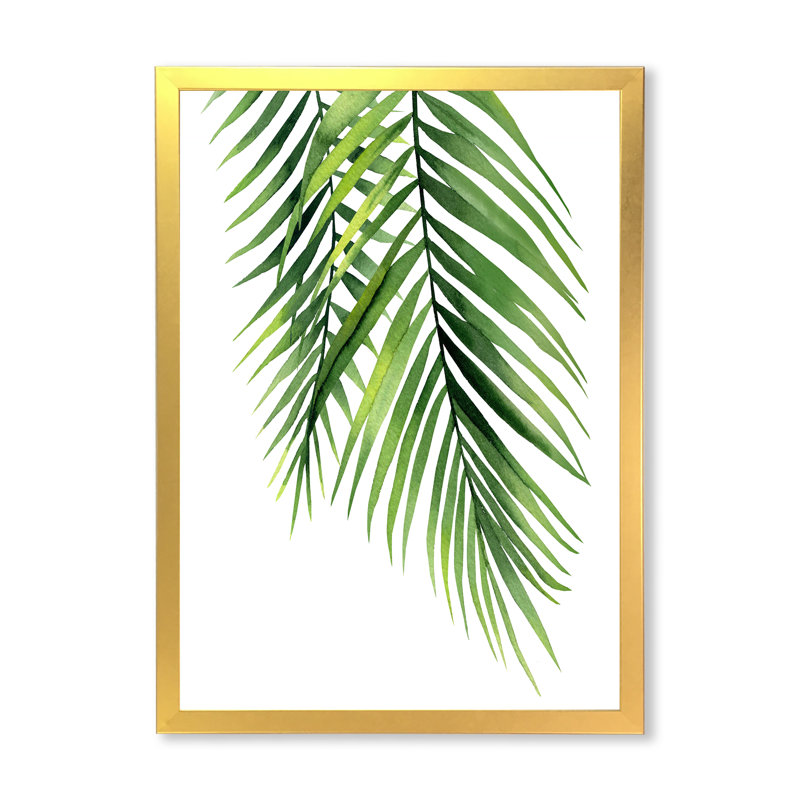 Détail des branches de palmier tropicales - reproduction de cadre photo sur toile, H 32 po x l 24 po x P 1 po