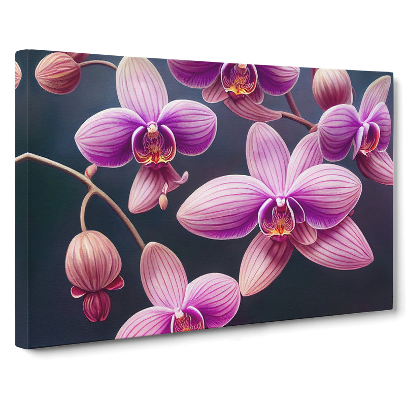Exceptional Orchid Flowers - Wrapped Canvas, 40cm H x 60cm W x 3cm D