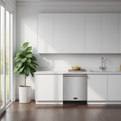 Ensemble de cuisine 3 pièces - 48 po Cuisinière au gaz naturel, 48 po Hotte sous l'armoire de 24 po Lave-vaisselle