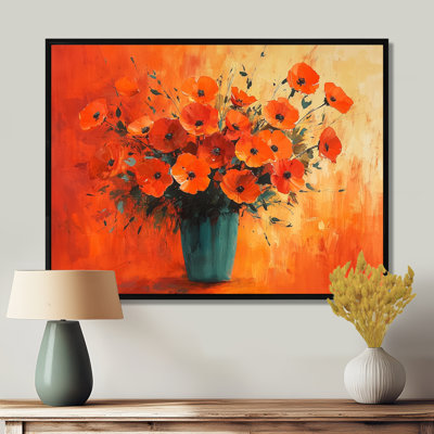 «Autumn Dance Of The Sunset Poppies II» - Art mural coquelicots