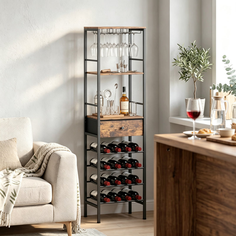 Wine Bottle & Glass Rack