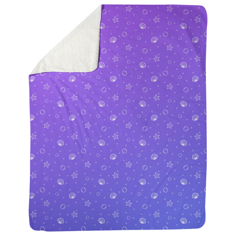 Couverture Katelyn Elizabeth Seashell, l 32,5 po x L 42,5 po, Mauve / Rose