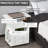 60cm W Steel Bedside Table