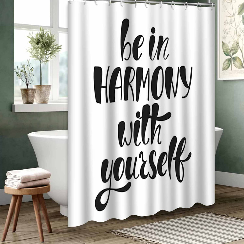 Rideau de douche noir imperméable, rideaux de douche pour la salle de bain avec 12 crochets, 72" L x 78" W