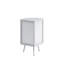 Armoire 22,25 po avec porte en verre trempé et tablettes de rangement pour la salle de bain, le salon et la chambre à coucher (blanc)-1191083829
