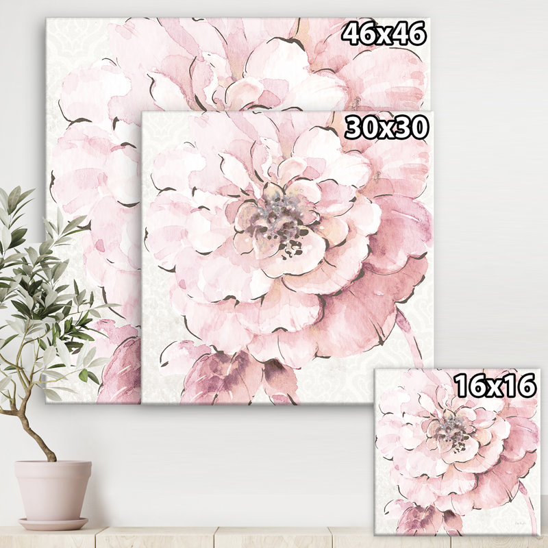 Indigold Shabby Peony - reproduction d'art sur toile, H 30 po x l 30 po, Toile tendue, Does Not Apply