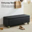 Banc de rangement rembourré en similicuir de 51 po de largeur-1444370130-1444370128