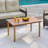 Melvarn Outdoor Patio Steel 37.4" Rectangular Coffee Table with Wood-Look Grain Top