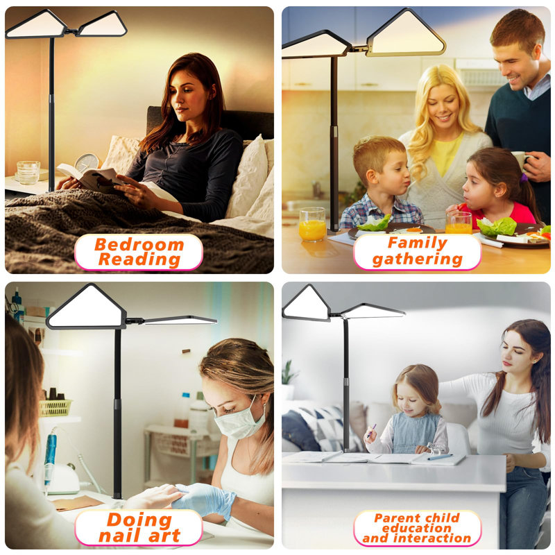 LED Desk Lamp For Home Office,Super Bright Desk Lamp With Clip,Triangle Desk Light,360° Adjustable Swivel Table Lamp,Eye Protection,Screen Monitor Light,Work Read Design Student