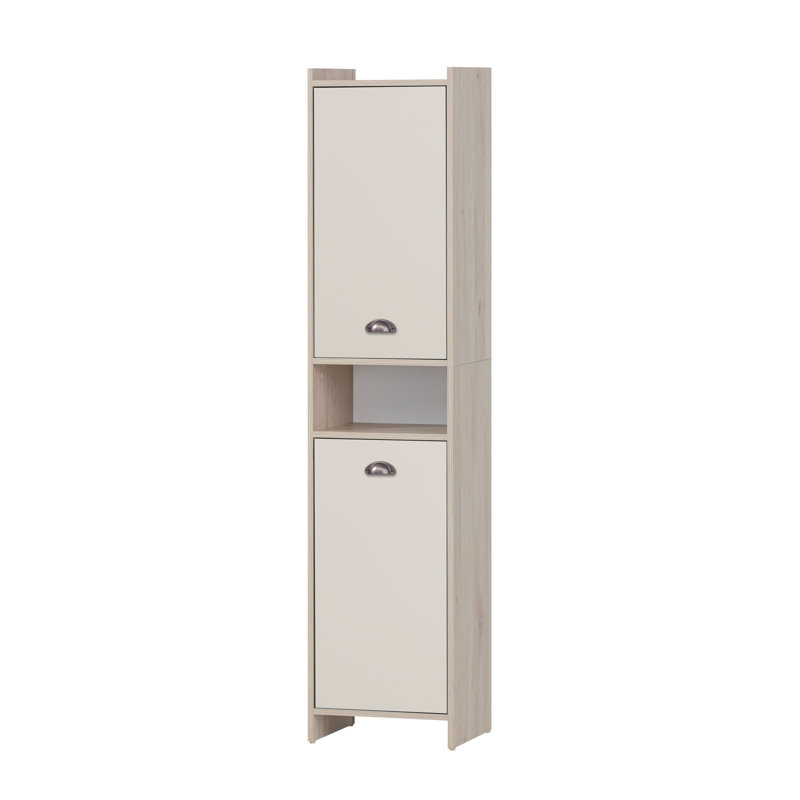 Leiner Freestanding Linen Cabinet, Beige
