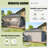 16x12 FT Hardtop Gazebo with Double Roof, 120mm Aluminum Posts & Built-in Gutter, Black & Grey-125079375