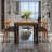 Retro Burlywood Rectangular Solid Wood Dining Table-1209562961
