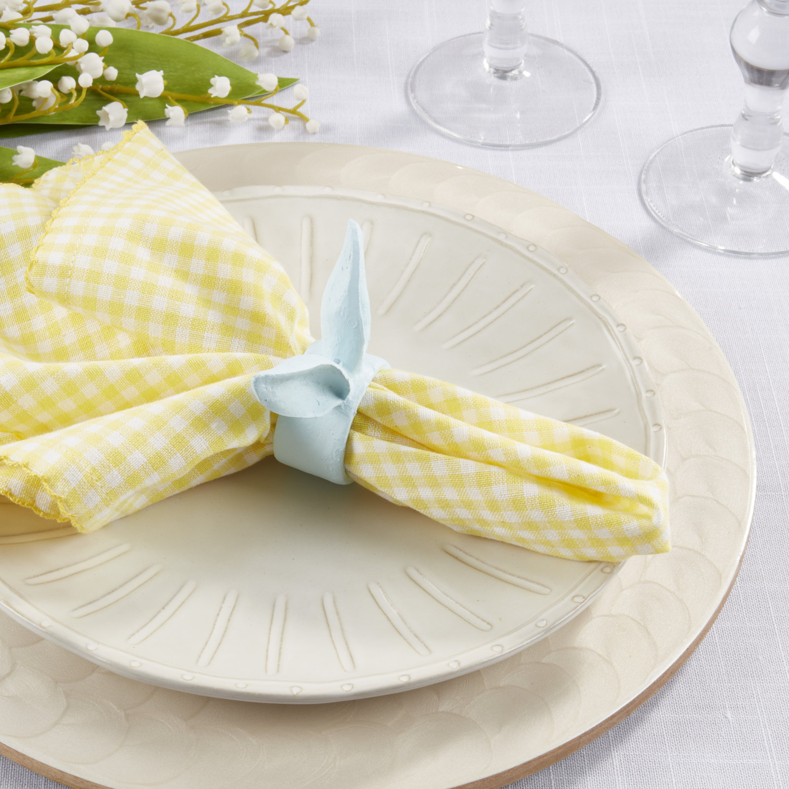 Bunny Ears Table Napkin Ring, Blue