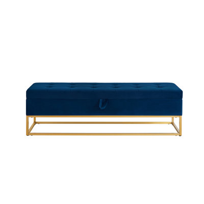 Margarete Velvet Upholstered Storage Bench