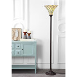 Ospina 70'' Brown Torchiere Floor Lamp