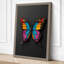 Jewelled Butterfly Geometric 1 Piece Wrapped Canvas Wall Art-445468385-445468311