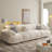 White Polyester 3 - Piece Living Room Set