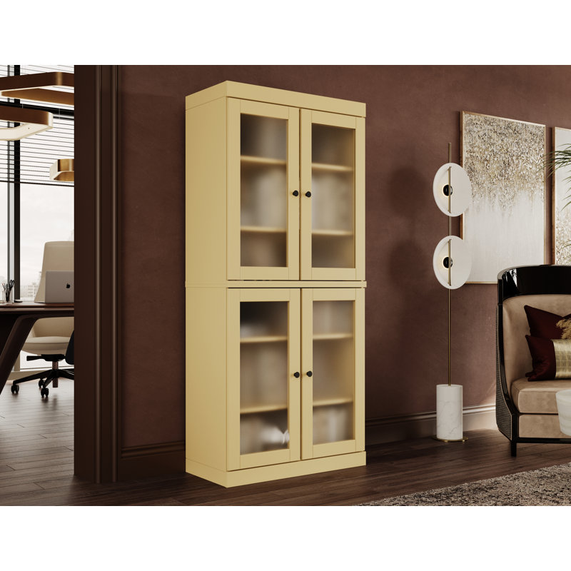 Bibliothèque à 6 tablettes Uriyah, Jaune