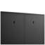 Armoire de rangement murale en métal noir avec serrure, étagères réglables et barrière anti-chute pour garage, sous-sol ou buanderie.
