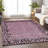 Machine Washable Indoor/Outdoor Claudian ACN1230 Pink Rug-103710701