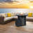 Gira 24.4" H x 29" W Round Propane Outdoor Fire Pit Table with Lid and Lava Rocks