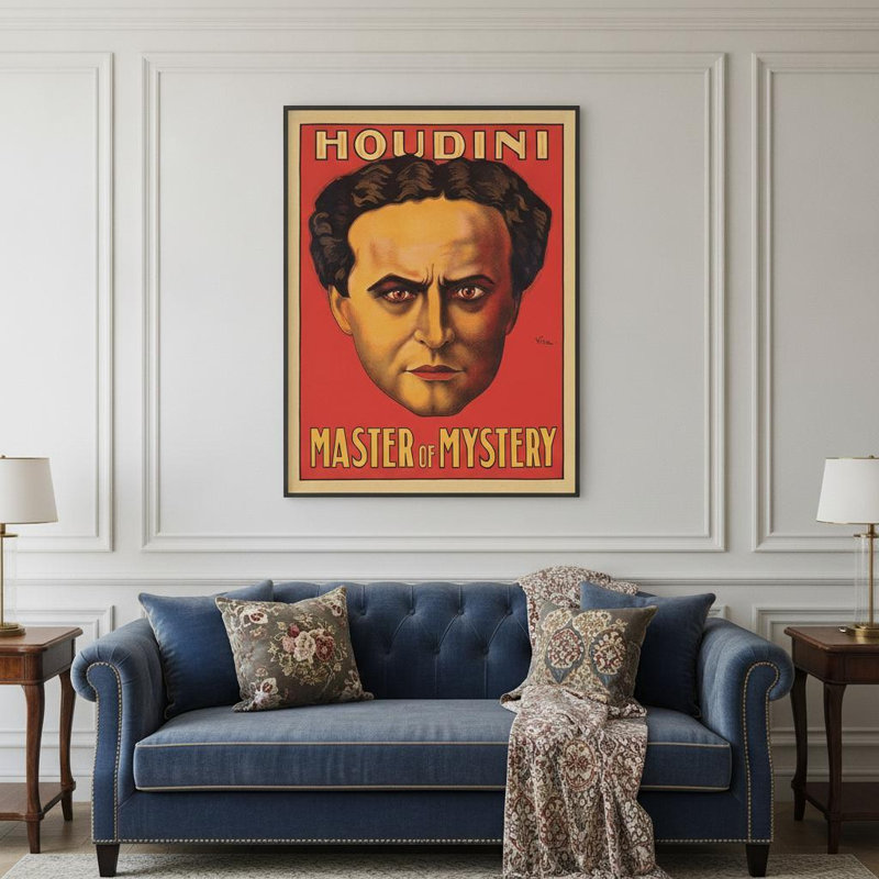 Art mural 8,5 "x 11" Houdini, H 48 po x l 36 po x P 0,1 po