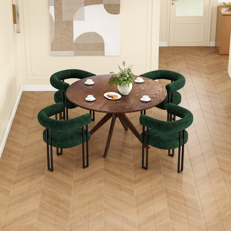 Ensemble repas 5 personnes, Vert foncé