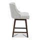 Orbay Swivel Upholstered 26'' Counter Stool With Solid Wood Frame