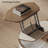 Italian light luxury round lift coffee table