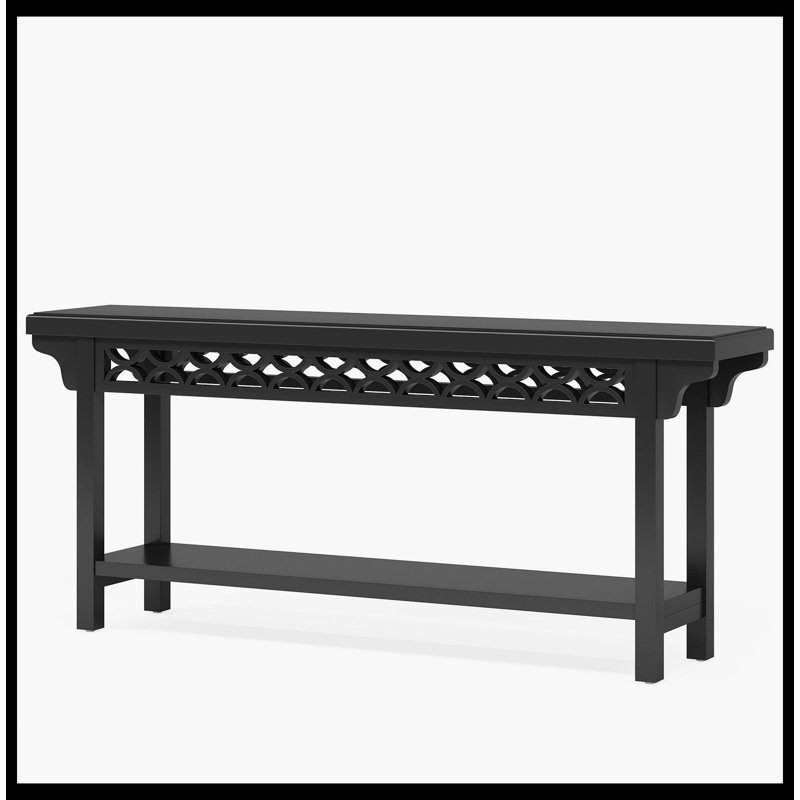 Farmhouse Console Table, Black
