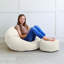 rucomfy Beanbags Slouchbag Large Corduroy Bean Bag Chair - Adult Bean Bag with Filling - Home Furniture Seating for Living Room or Bedroom - Machine Washable - 80 x 110cm-546506924-548671210