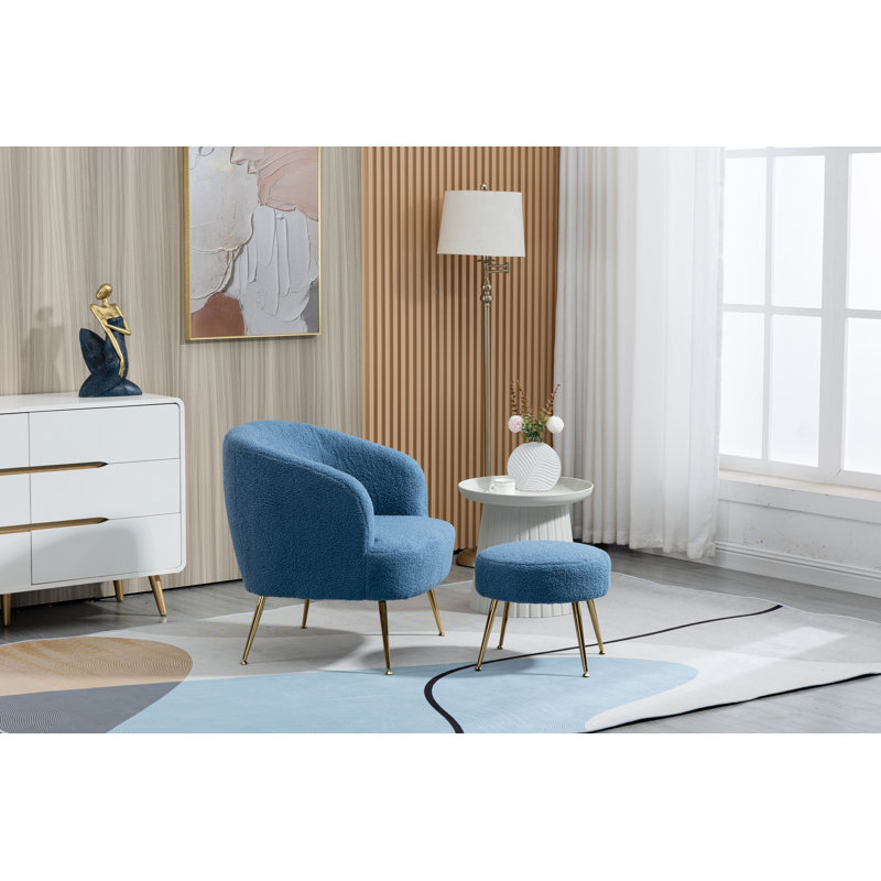 Fauteuil avec repose-pieds 28,75 po, Laine gris foncé