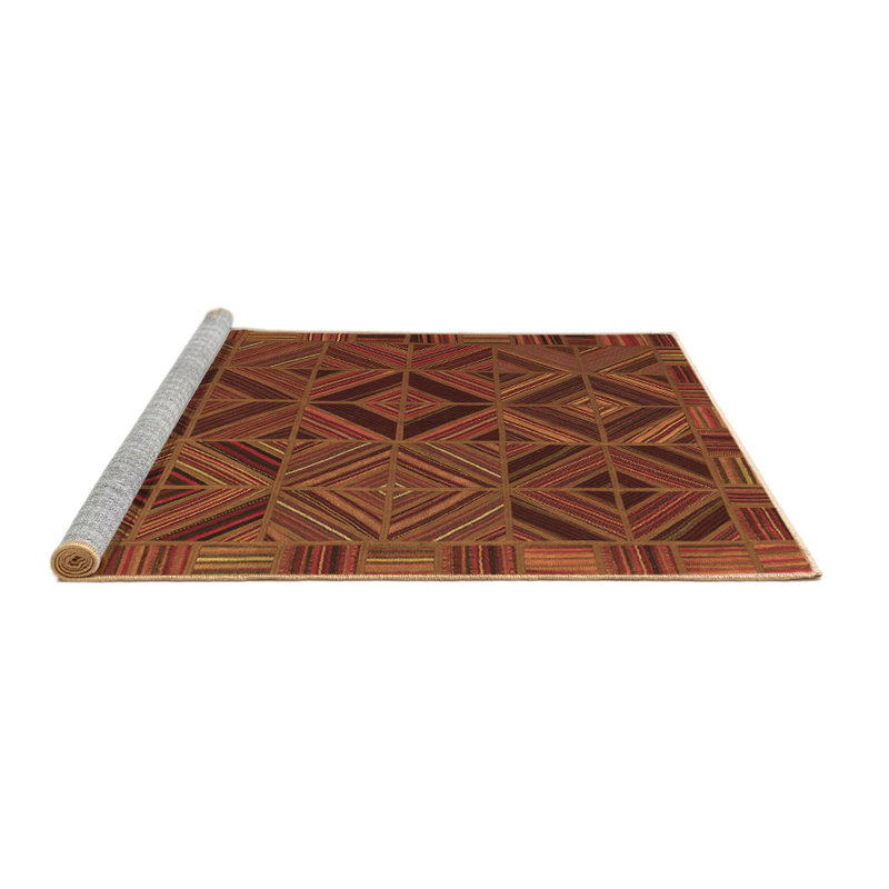 Washable Southwestern Indoor Rug, Square 3'