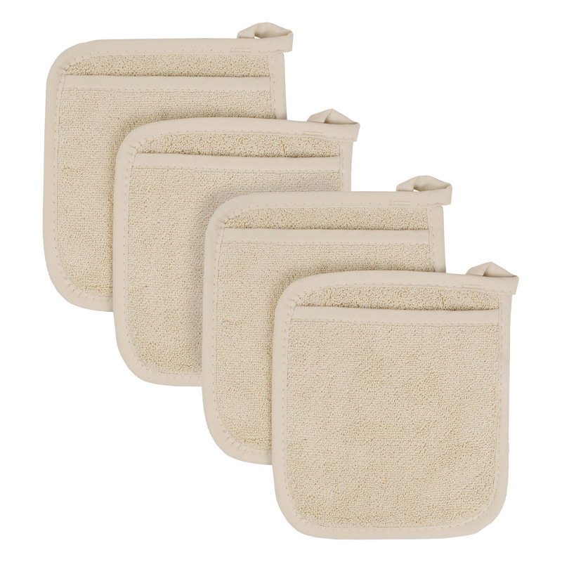 RITZ Cotton Potholder Set, Latte