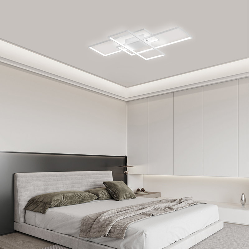Plafonnier encastré géométrique à lumière blanche DEL