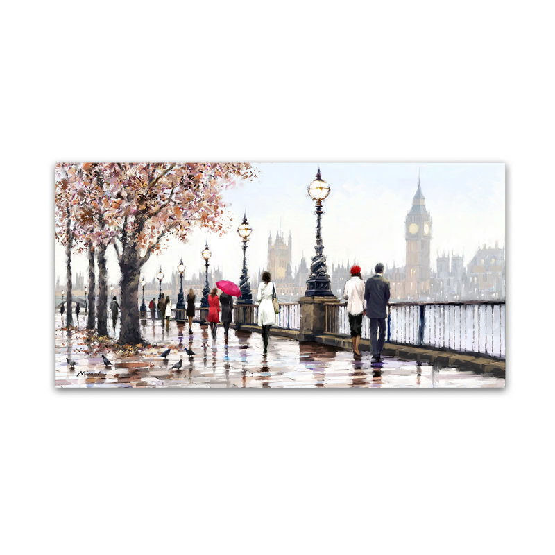 «Armand Thames View» par Armand, reproduction sur toile, H 10 po x l 19 po x P 2 po