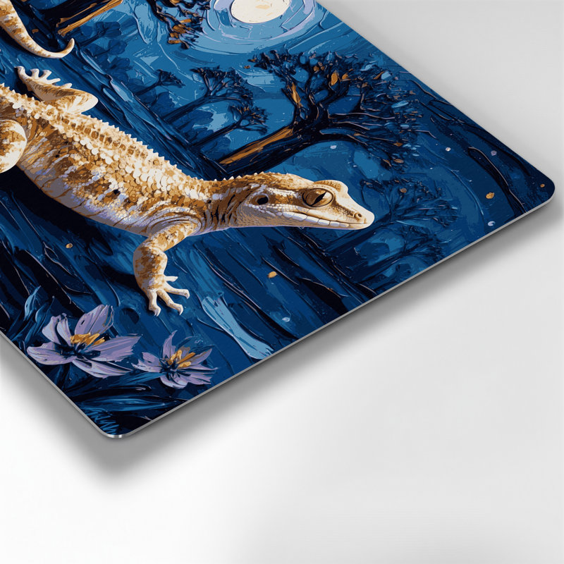 Art mural en métal sauvage, gecko, H 16 po x l 20 po