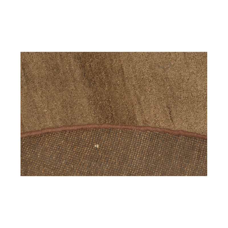Tapis rond brun de haute qualité noué à la main