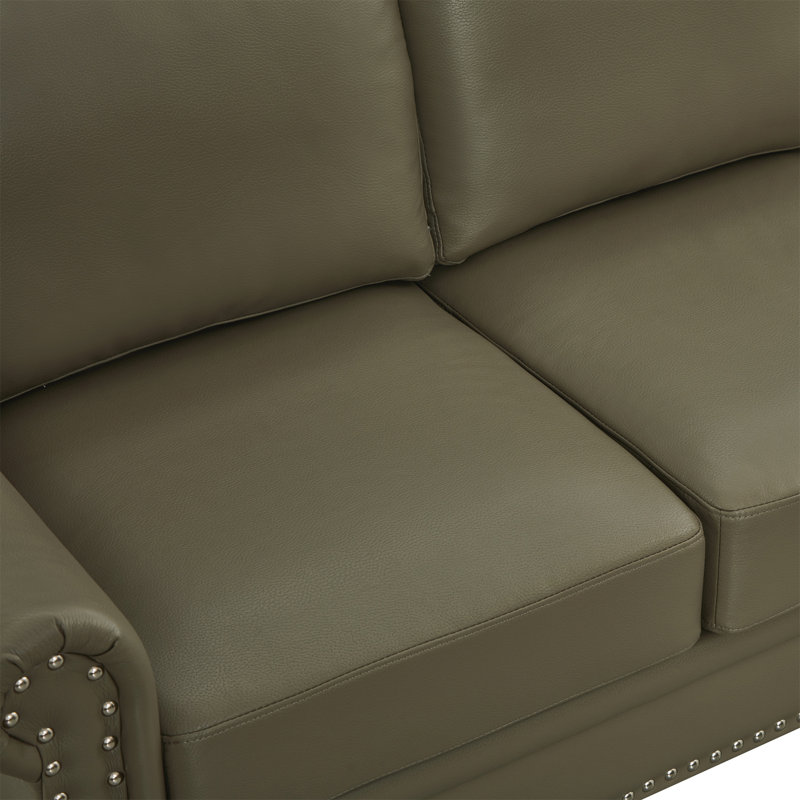 Salon Dode avec pieds en bois, Taupe