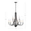 Lustre 9 lumières façon bougie Eden