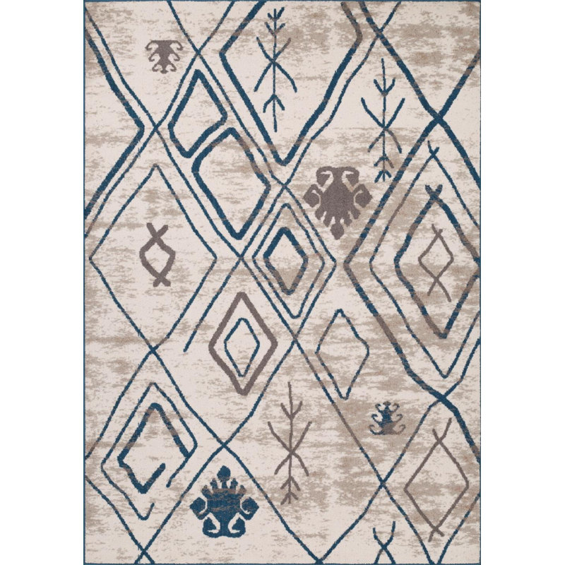 Geometric Indoor Rug, Rectangle 7'6" x 10'