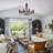 Havalah 10 - Light Steel Candle Style Dimmable Wagon Wheel Chandelier