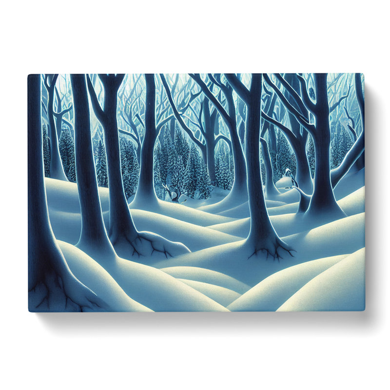 A Quirky Winter Forest - Wrapped Canvas Print, 40cm H x 60cm W x 3cm D