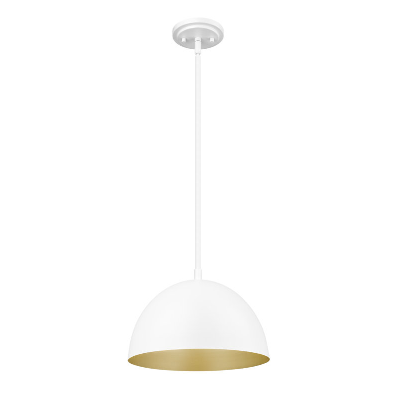 Luminaire suspendu 1 lumière blanc mat Alyvia, Blanc